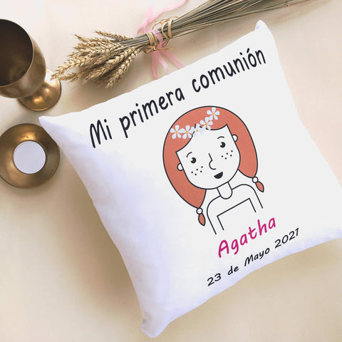 Cojin personalizado comunión - Trocitos de mí