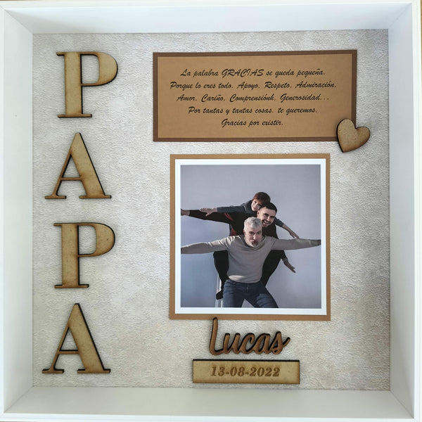 Cuadro celebración MAMÁ- PAPÁ-AMIGO-AMIGA - Trocitos de mí