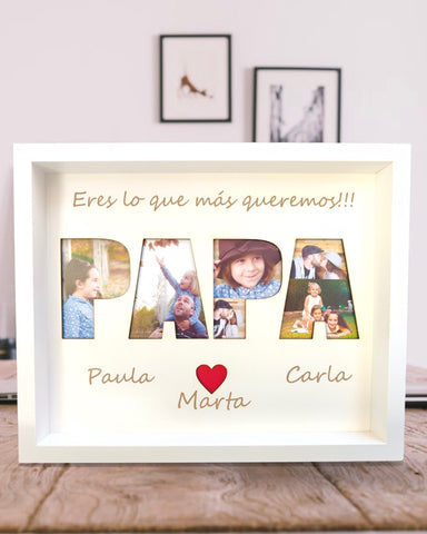 Cuadro Porta fotos troquelado - Trocitos de mí