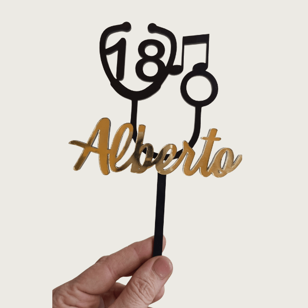 Topper personalizado - Trocitos de mí