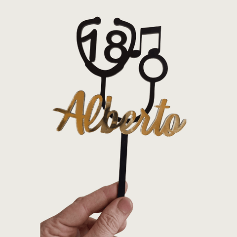 Topper personalizado - Trocitos de mí